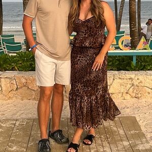 Vici Brown Leopard Print Dress